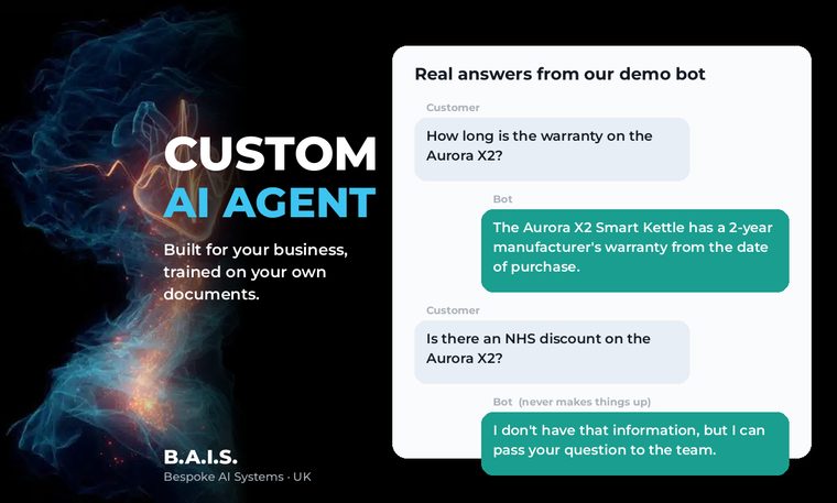 Custom AI agent or support chatbot